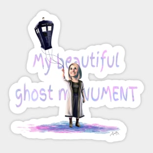 My Beautiful Ghost Monument Sticker